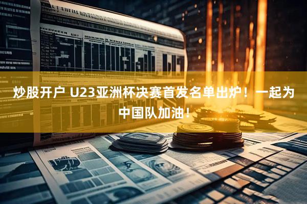 炒股开户 U23亚洲杯决赛首发名单出炉！一起为中国队加油！